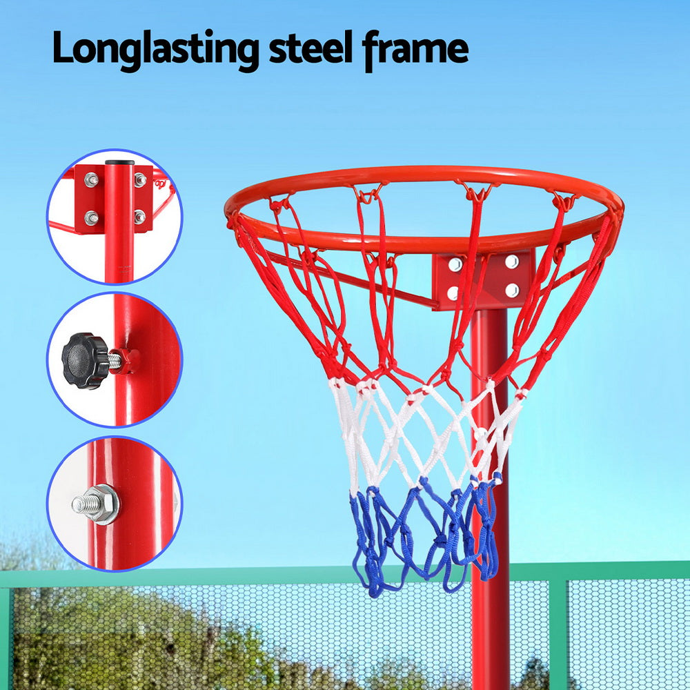 Everfit 3.05M Netball Hoop Basketball Stand System Net Ring-4