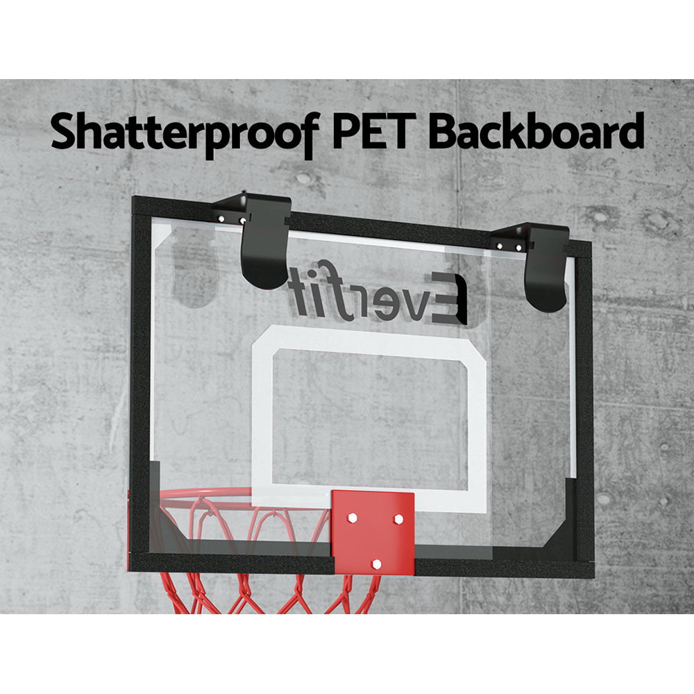 Everfit 23" Mini Basketball Hoop Backboard Door Wall Mounted Sports Kids Black-4