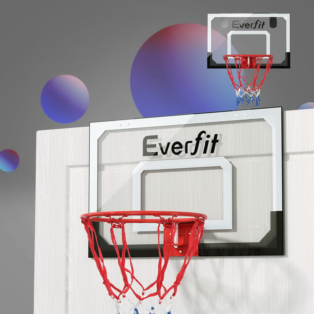 Everfit 23" Mini Basketball Hoop Backboard Door Wall Mounted Sports Kids Black-6