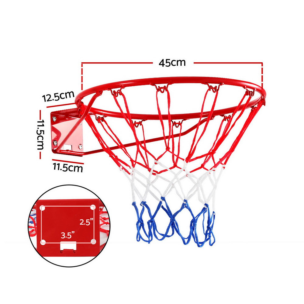 Everfit Basketball Ring Hoop Rim Goal Net 45CM-1