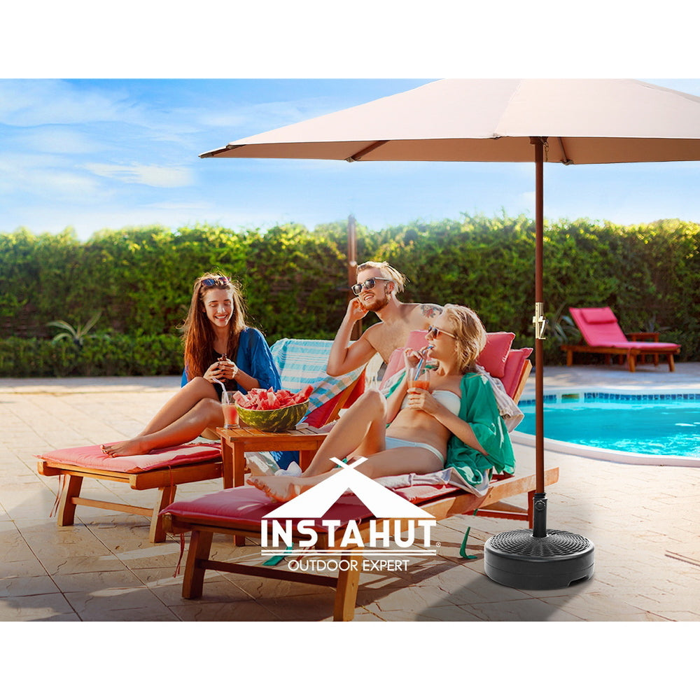 Instahut 51cm Outdoor Umbrella Base Round Stand Pod-6