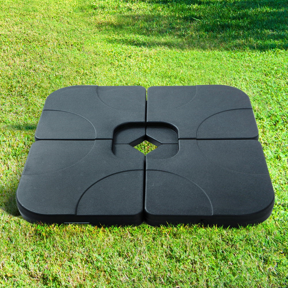 Instahut Outdoor Umbrella Base 50cm 4 Plates Stand Pod Cantilever-6