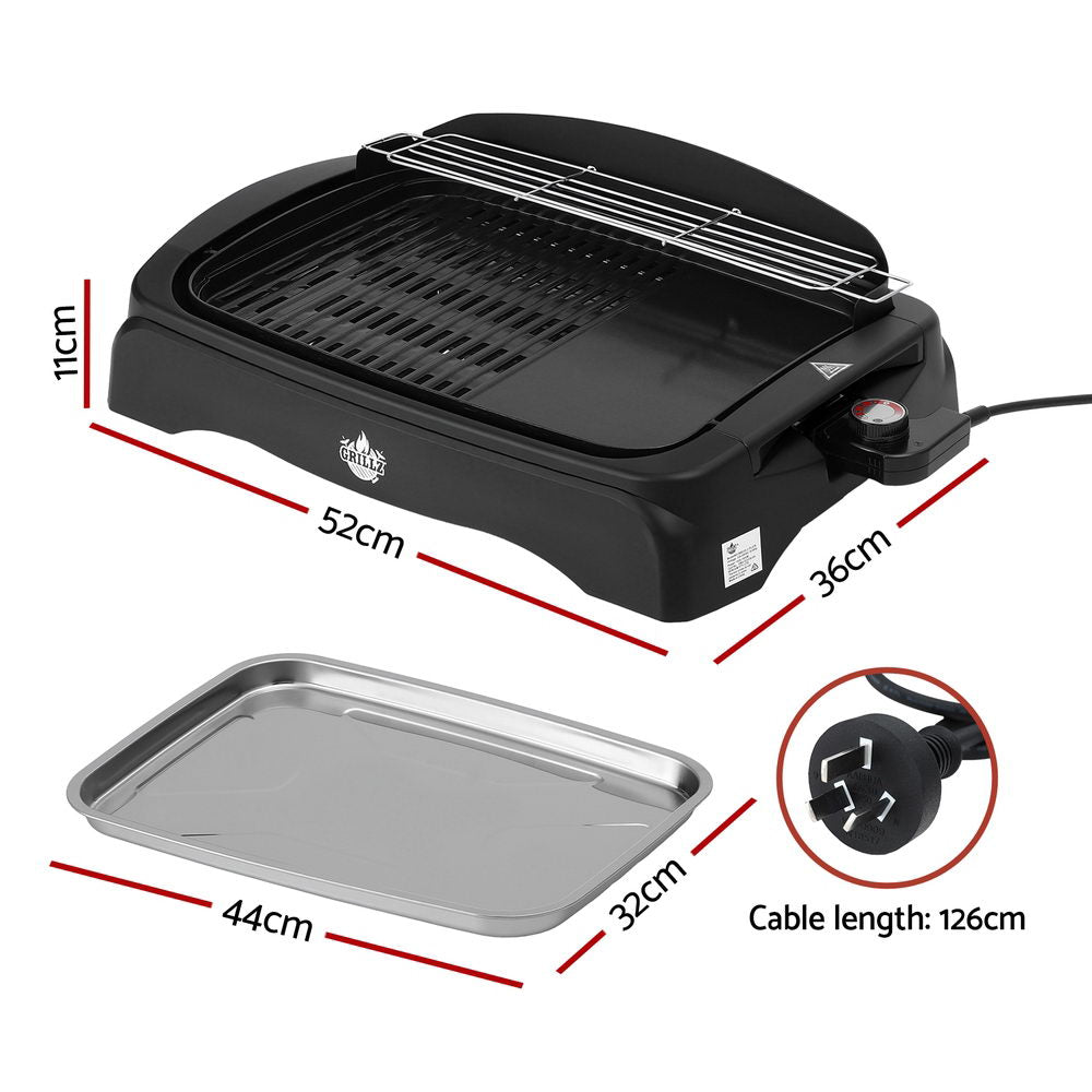 Grillz 1950W Electric BBQ Grill Non-stick Plate for Indoor Outdoor-1