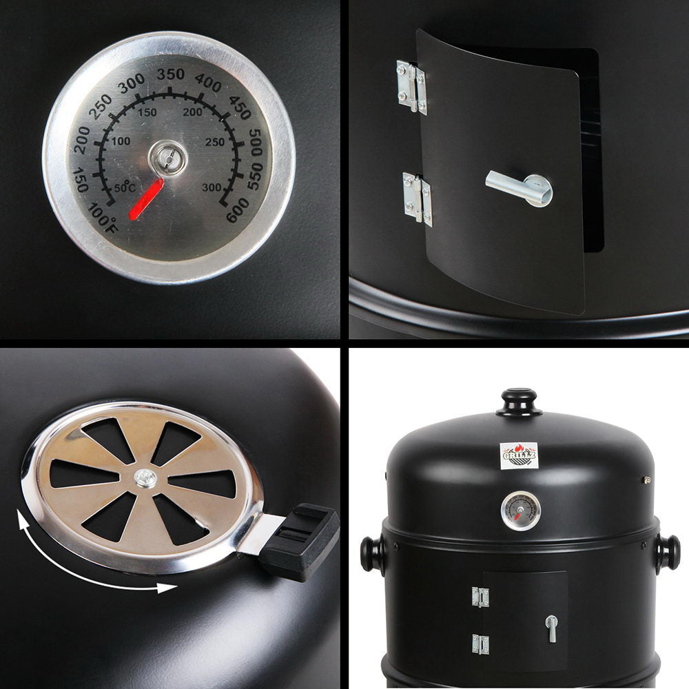 Grillz BBQ Grill 3-In-1 Charcoal Smoker-6