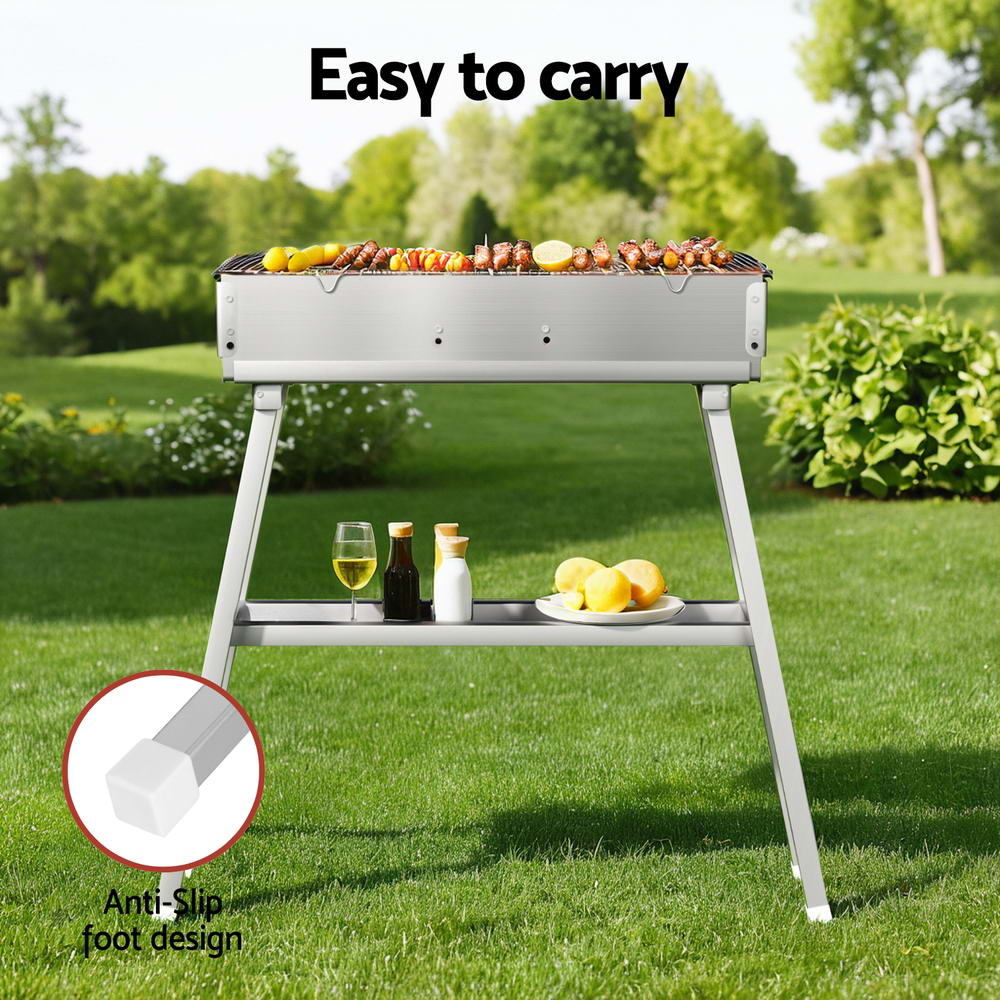 Grillz BBQ Grill Charcoal Smoker Portable Barbecue-5