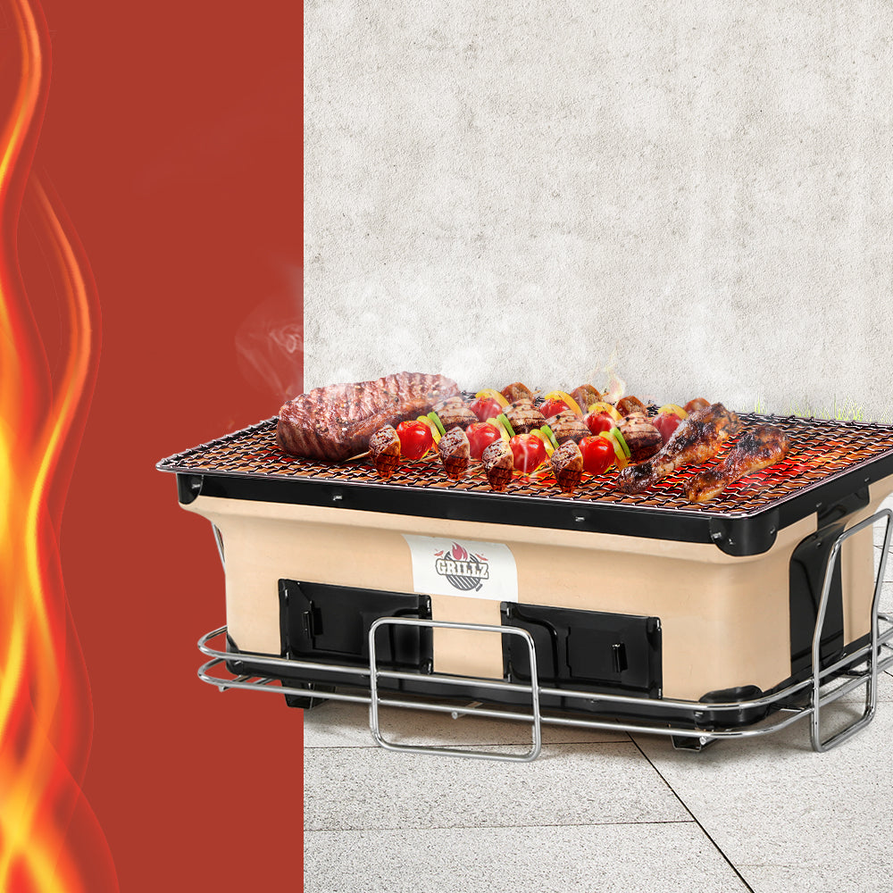 Grillz BBQ Grill Tabletop Charcoal Smoker-7