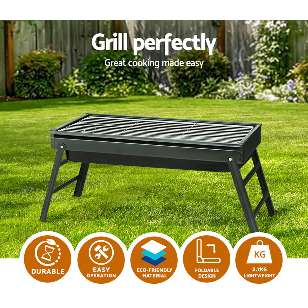 Grillz BBQ Grill Charcoal Smoker Foldable-4