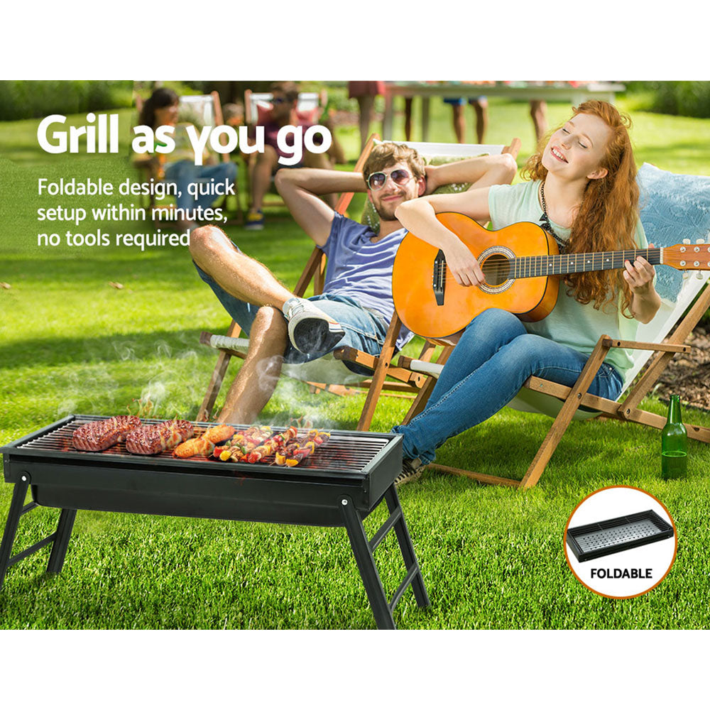 Grillz BBQ Grill Charcoal Smoker Foldable-5