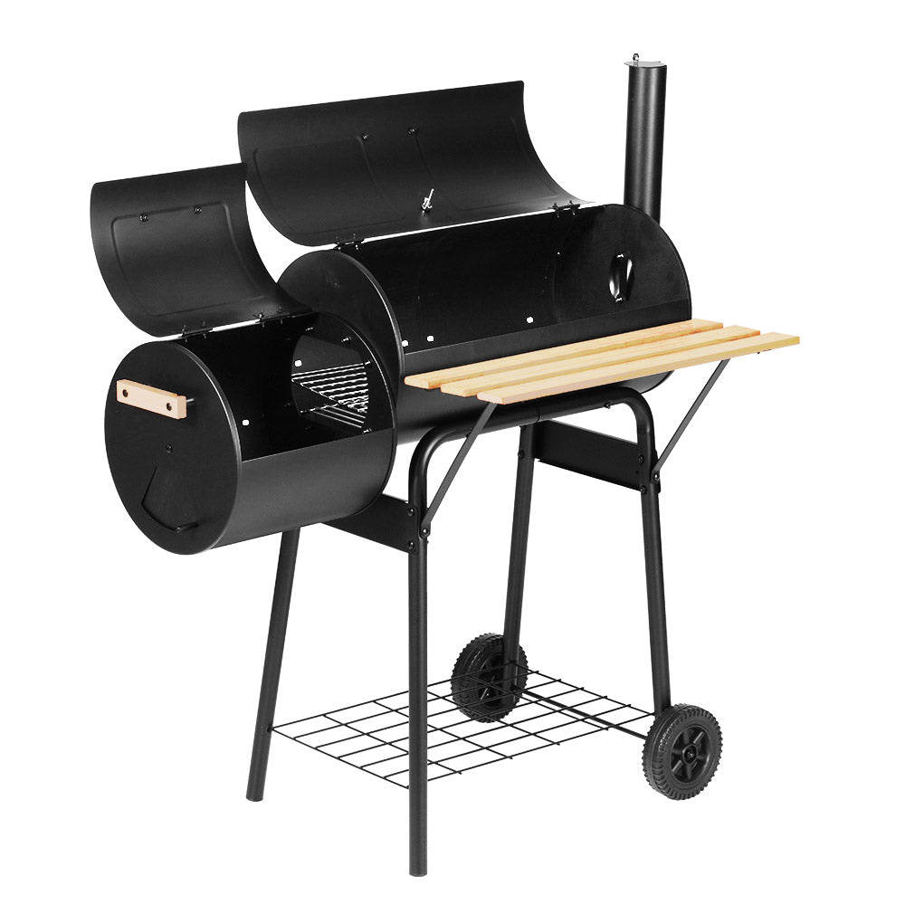 Grillz BBQ Grill 2-In-1 Offset Charcoal Smoker-0