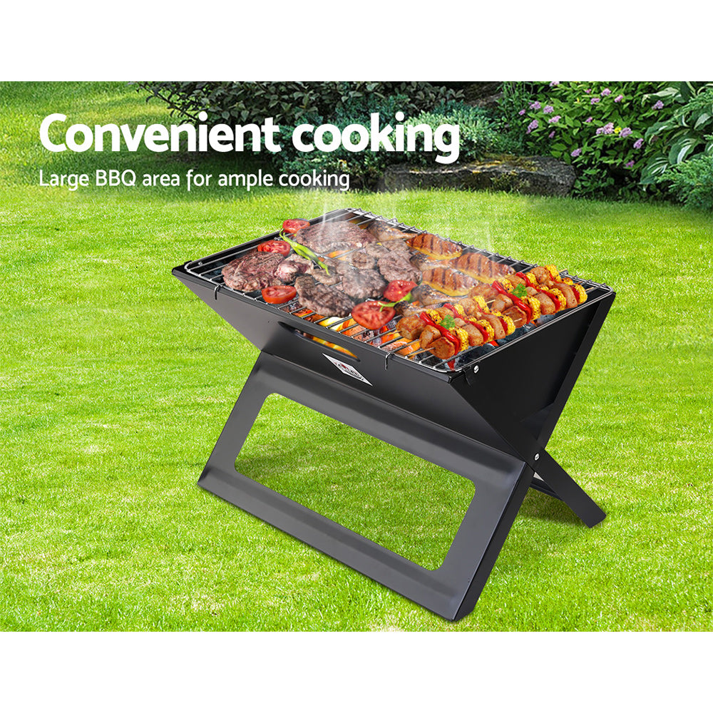 Grillz BBQ Grill Charcoal Smoker Foldable-3