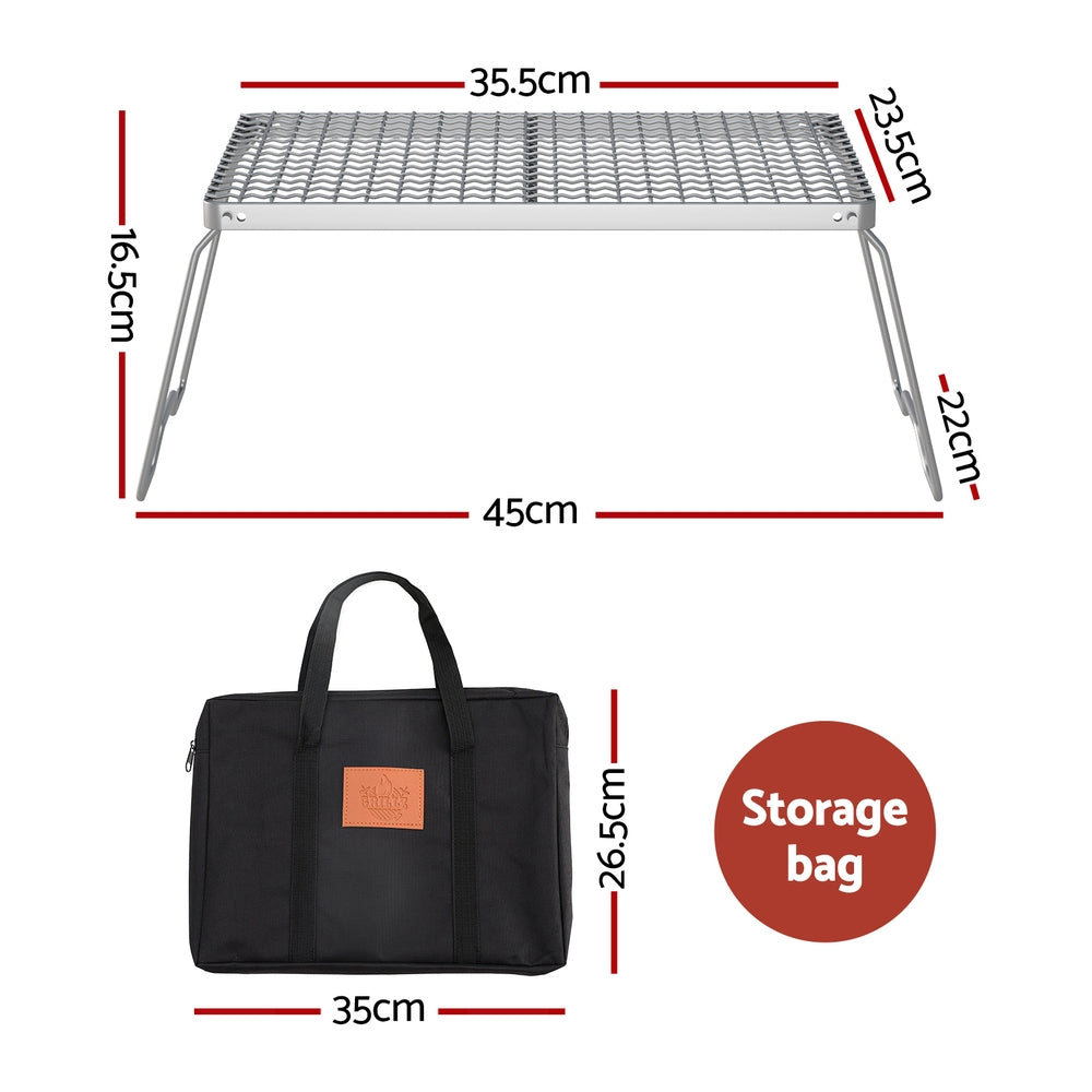 Grillz Portable BBQ Grill Charcoal Smoker Foldable Camping Outdoor-1