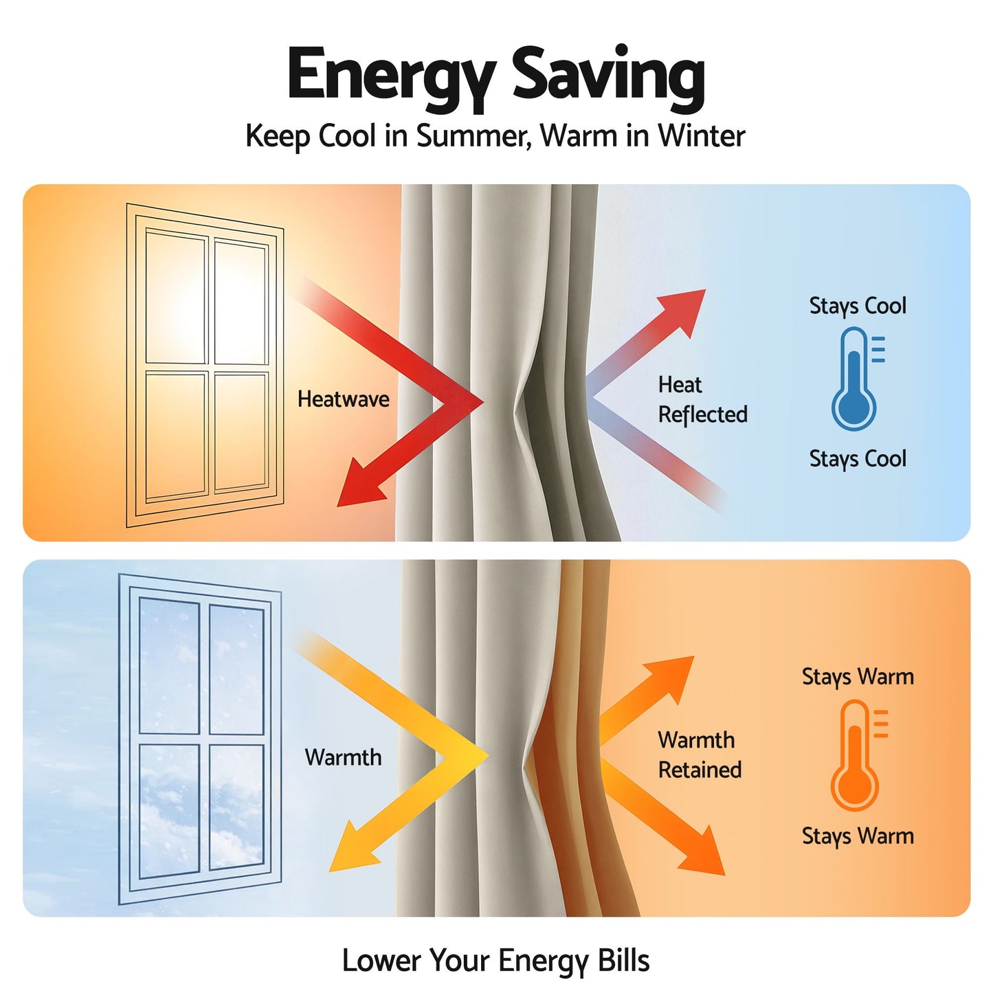 Artiss Blockout Curtains 2X 132x160cm Thermal Insulated Eyelet Drapes Beige