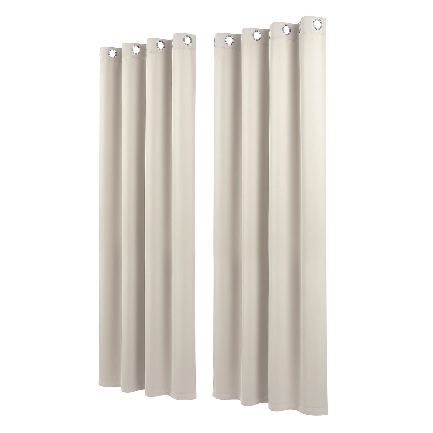 Artiss Blockout Curtains 2X 132x213cm Thermal Insulated Eyelet Drapes Beige