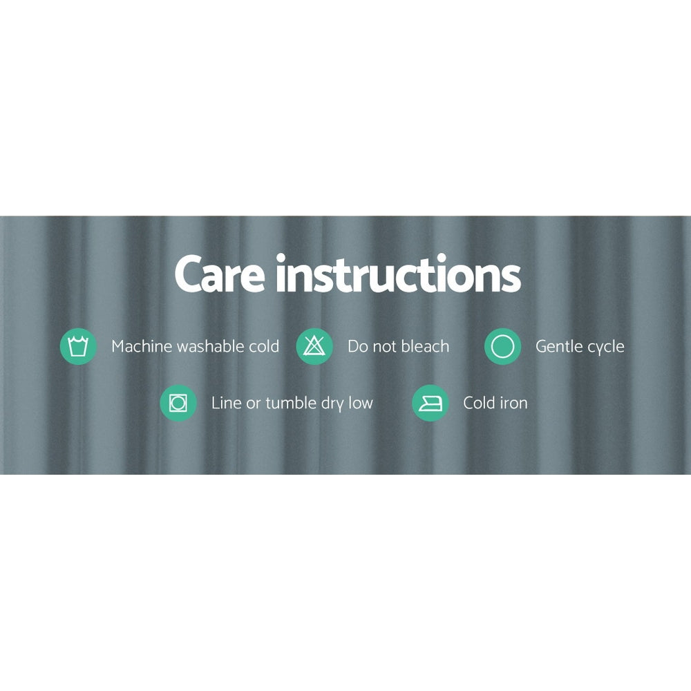 Artiss 2X Blockout Curtains Eyelet 300x230cm Grey-6