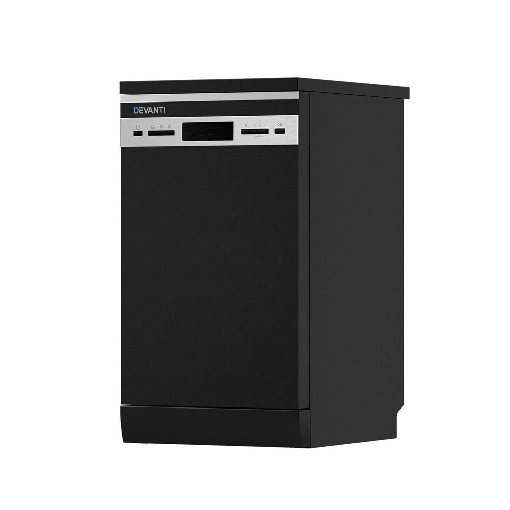 Devanti 10 Place Settings Freestanding Dishwasher Black-2