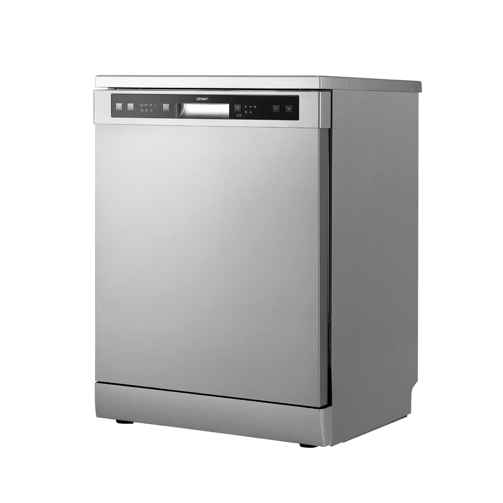 Devanti 60cm 14 Place Settings Freestanding Dishwasher Silver-2