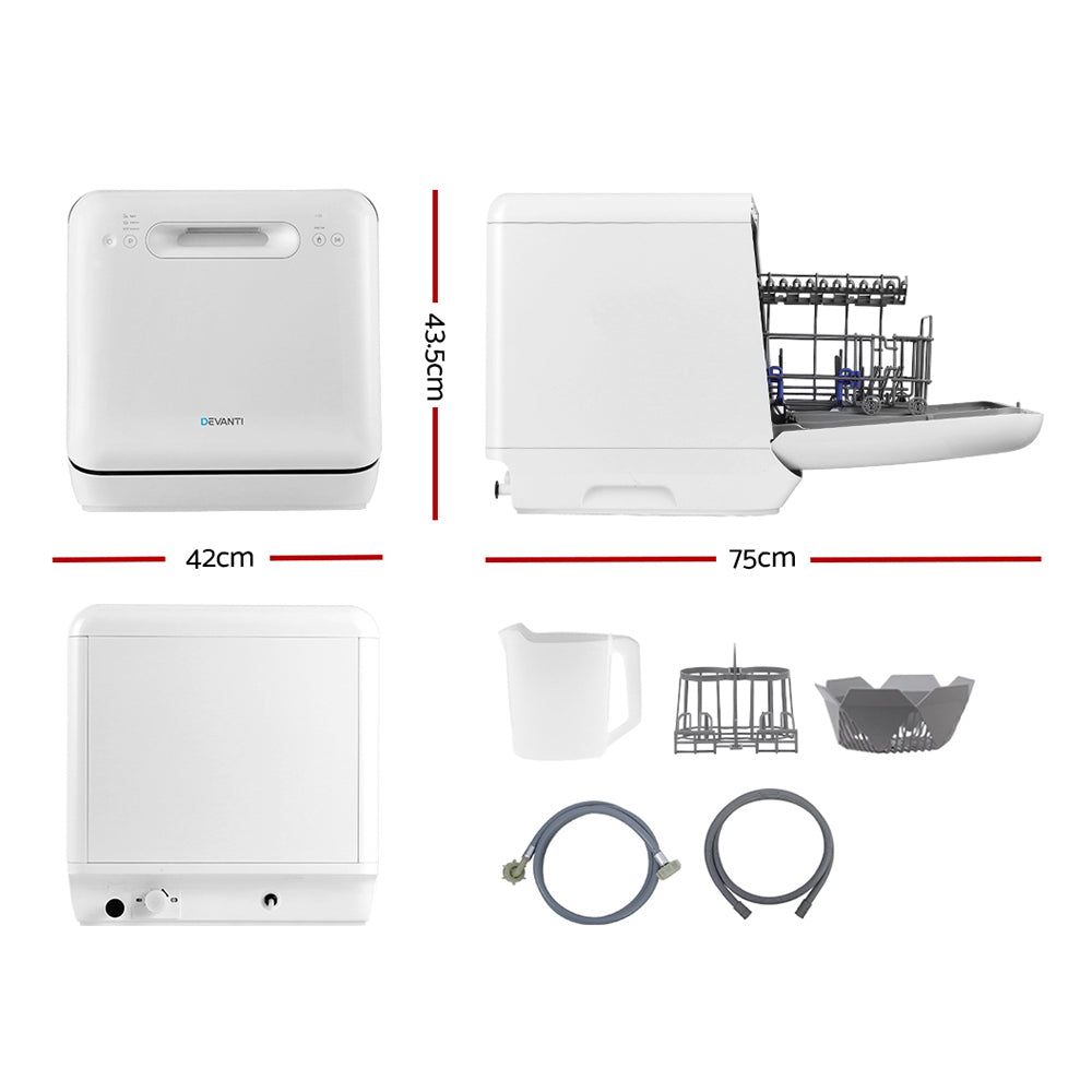 Devanti 3 Place Settings Benchtop Dishwasher-1