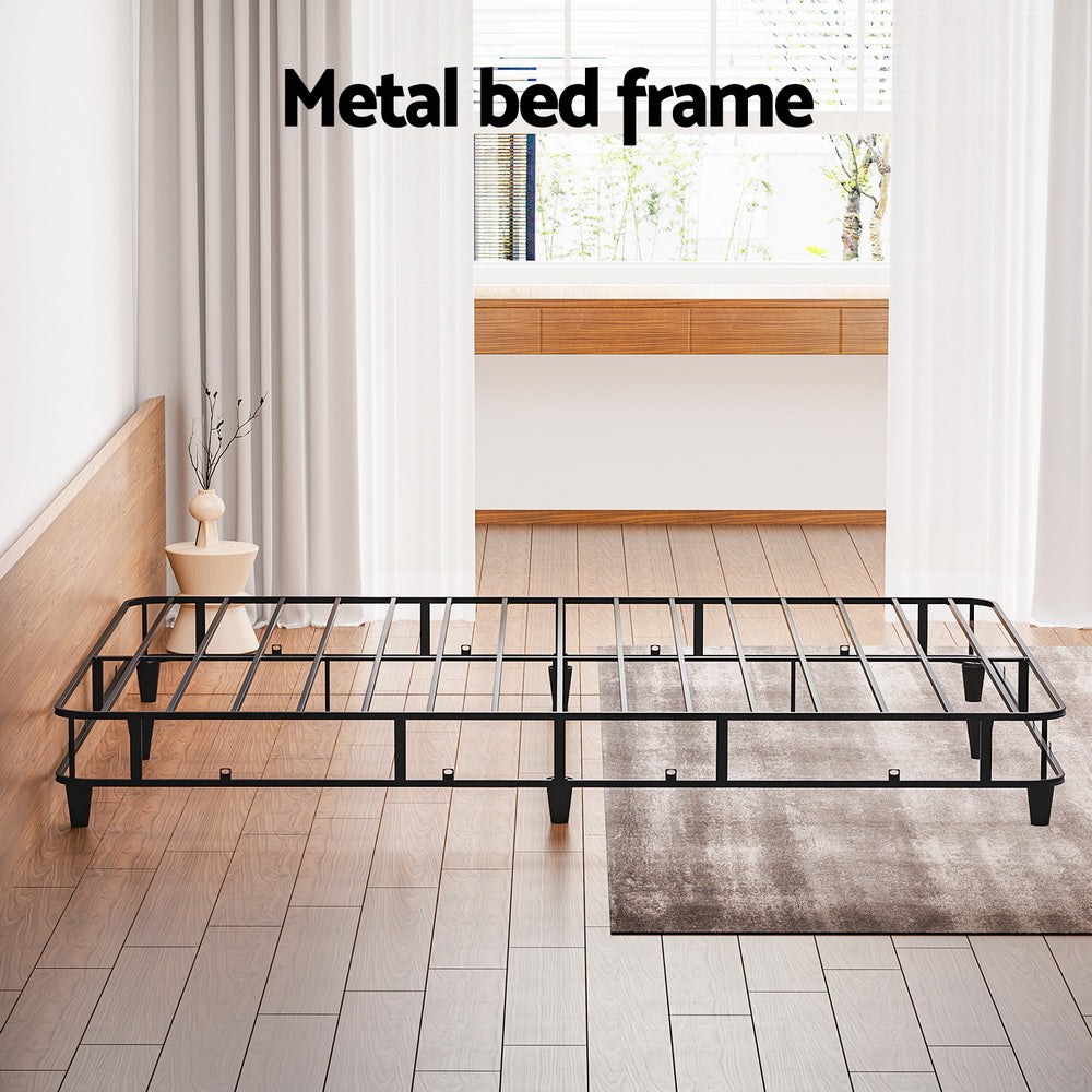 Artiss Bed Frame Double Size Metal Grey MASON-4