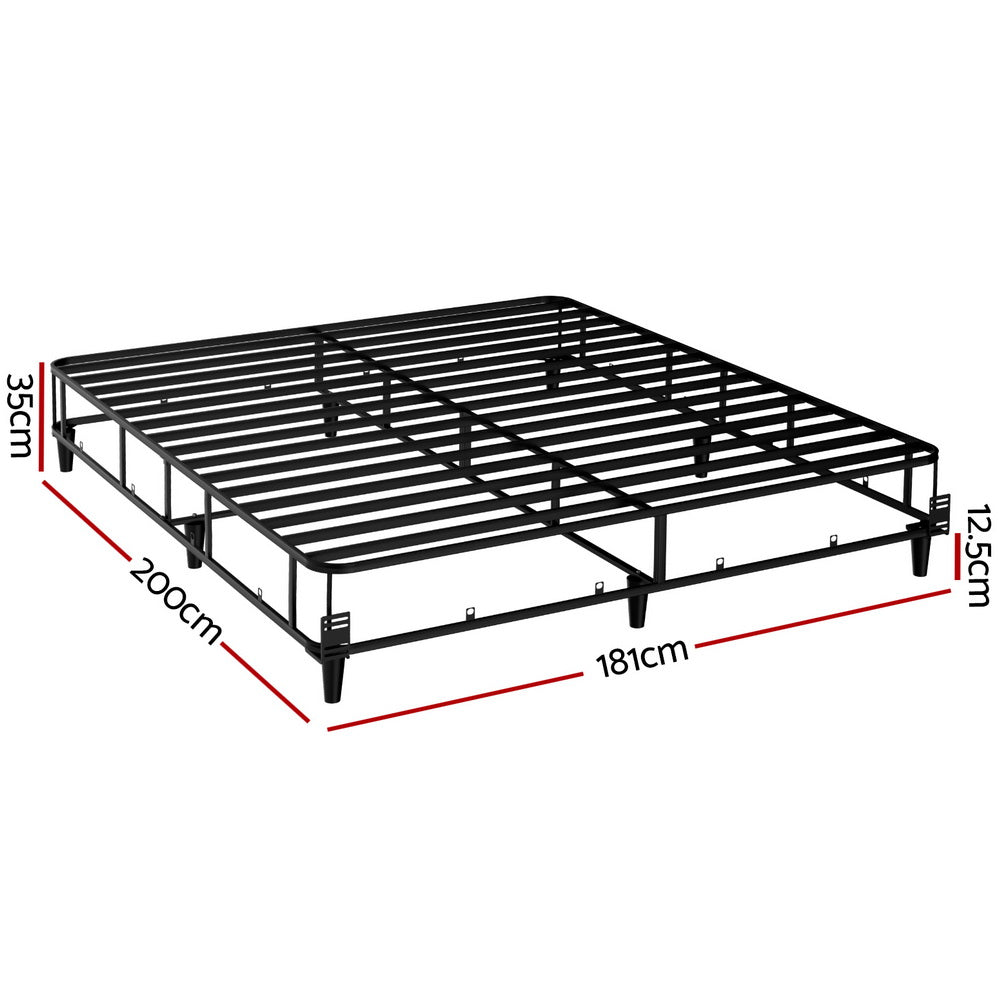 Artiss Bed Frame King Size Metal Grey MASON-1