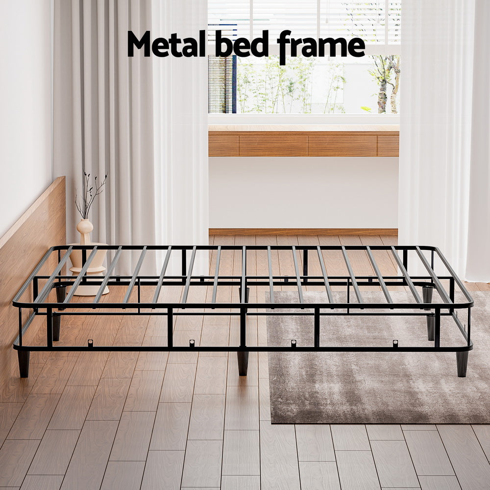 Artiss Bed Frame King Size Metal Grey MASON-4