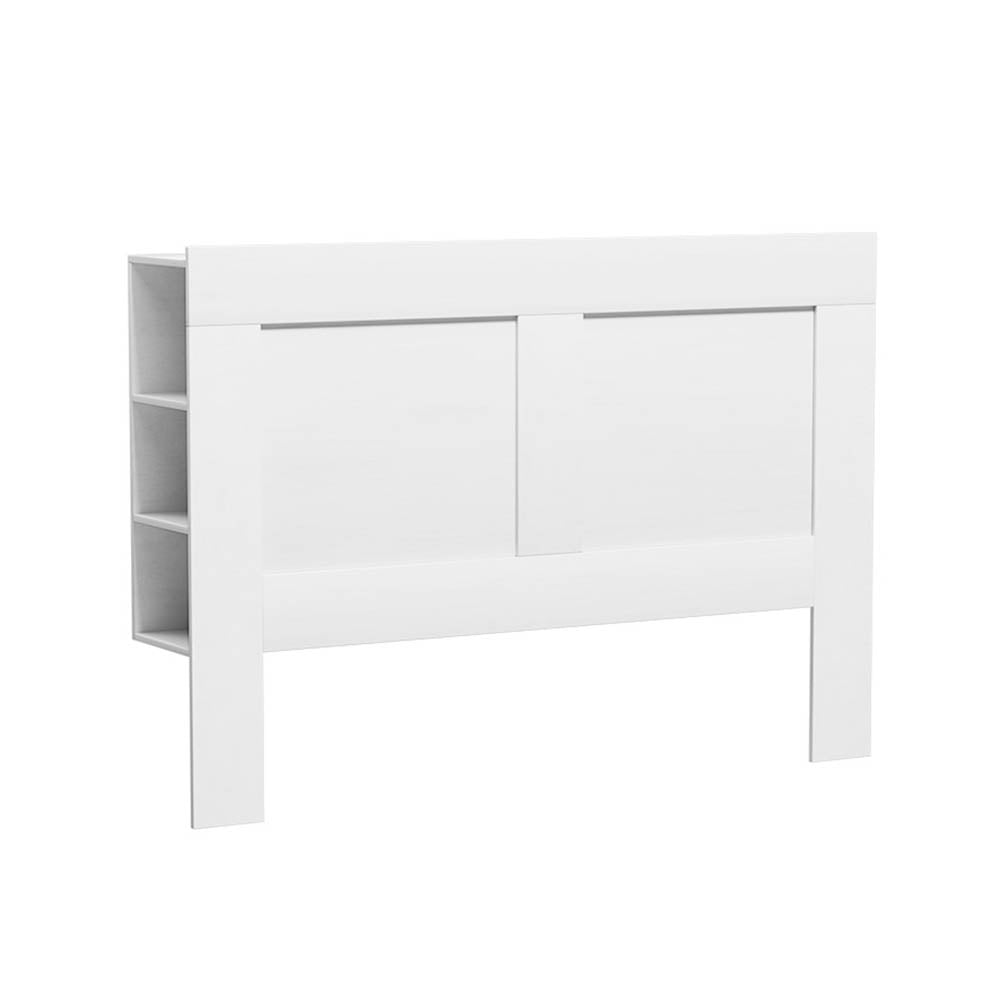 Artiss Bed Head Headboard Queen with Shelves - CABI White-0