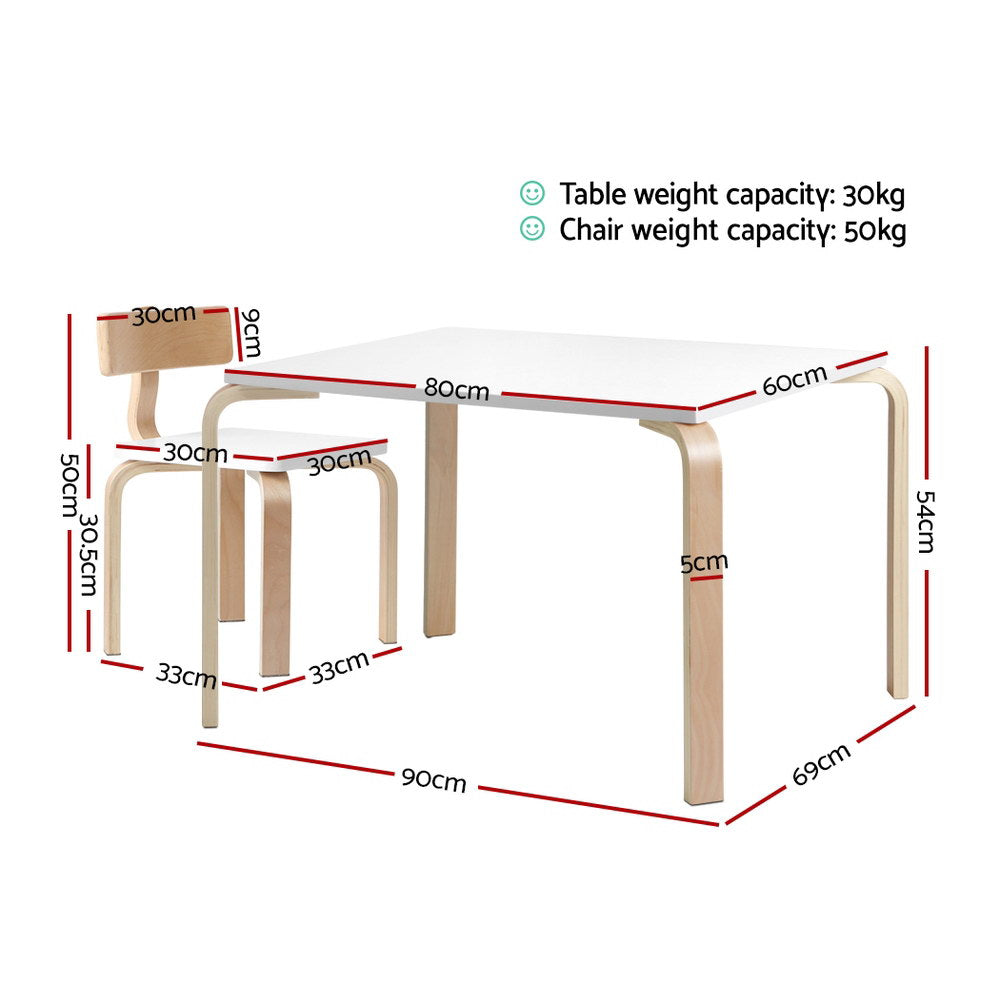 Keezi 5PCS Kids Table and Chairs Set Activity Toy Play Desk-1