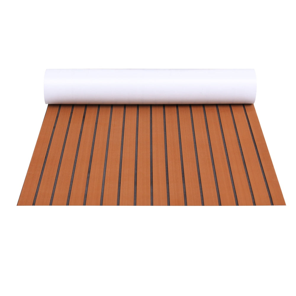 Seamanship EVA Foam Boat Flooring Mat Decking Sheet 240x90x0.6cm Dark Brown-2