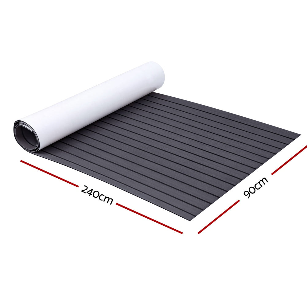 Seamanship EVA Foam Boat Flooring Mat Decking Sheet 240x90x0.6cm Dark Grey Decor-1