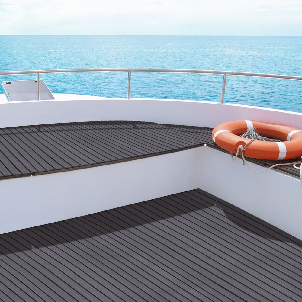 Seamanship EVA Foam Boat Flooring Mat Decking Sheet 240x90x0.6cm Dark Grey Decor-6