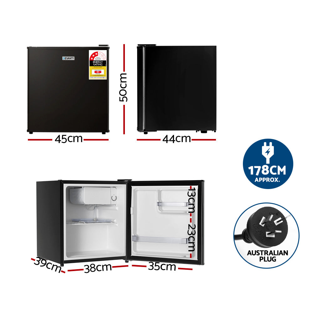 Devanti 48L Bar Fridge Black-1