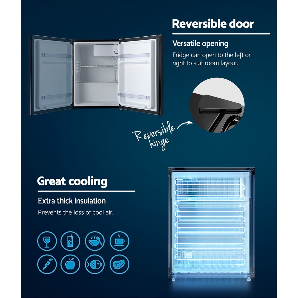 Devanti 70L Bar Fridge Black-5