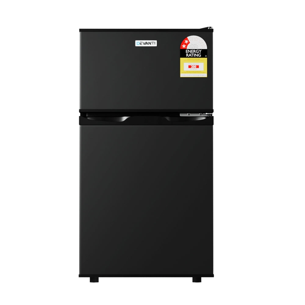 Devanti 80L Bar Fridge Mini Freezer Refrigerator Black-2