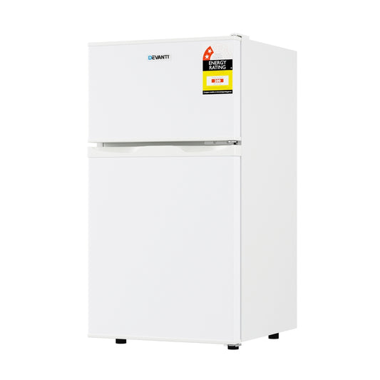 Devanti 80L Bar Fridge Mini Freezer Refrigerator White-0