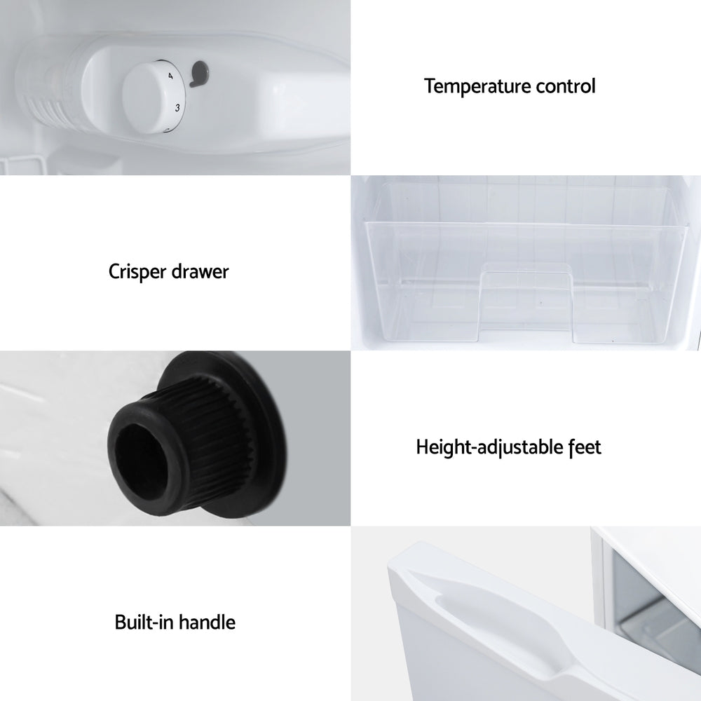 Devanti 80L Bar Fridge Mini Freezer Refrigerator White-5