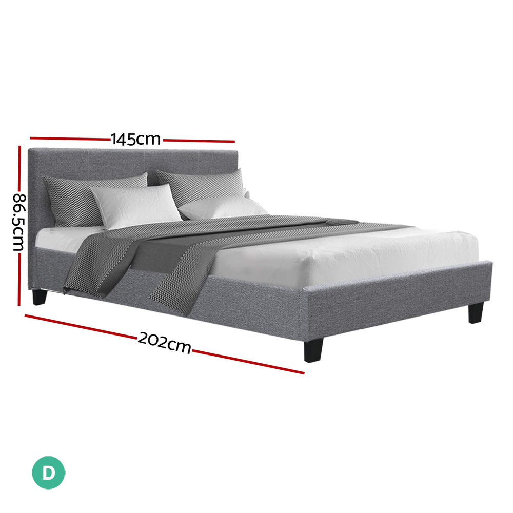 Artiss Bed Frame Double Size Grey NEO-1