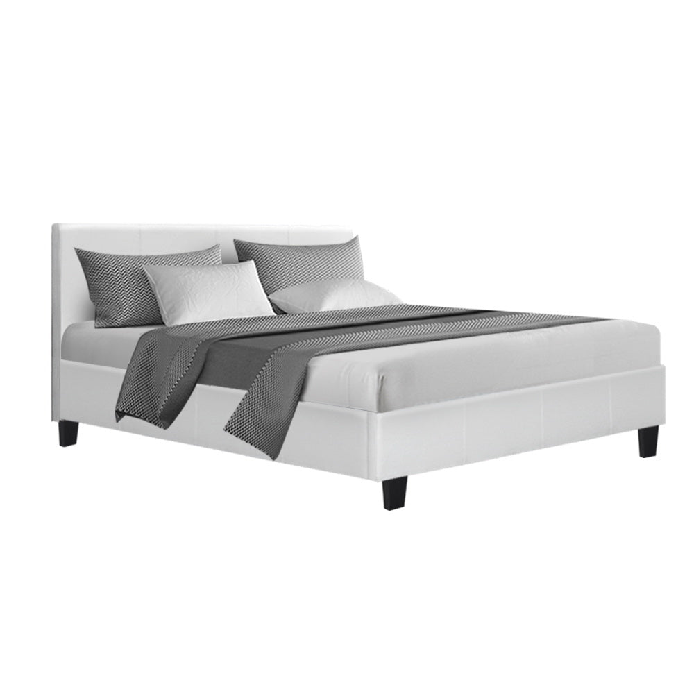 Artiss Bed Frame Double Size White NEO-0