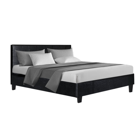 Artiss Bed Frame Double Size Black NEO-0