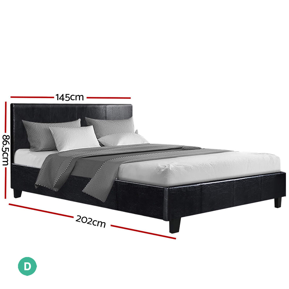 Artiss Bed Frame Double Size Black NEO-1