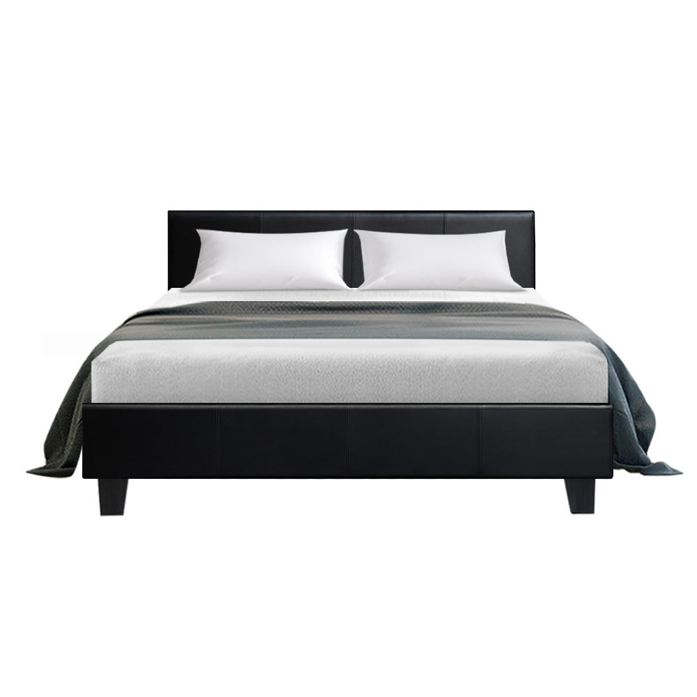 Artiss Bed Frame Double Size Black NEO-2