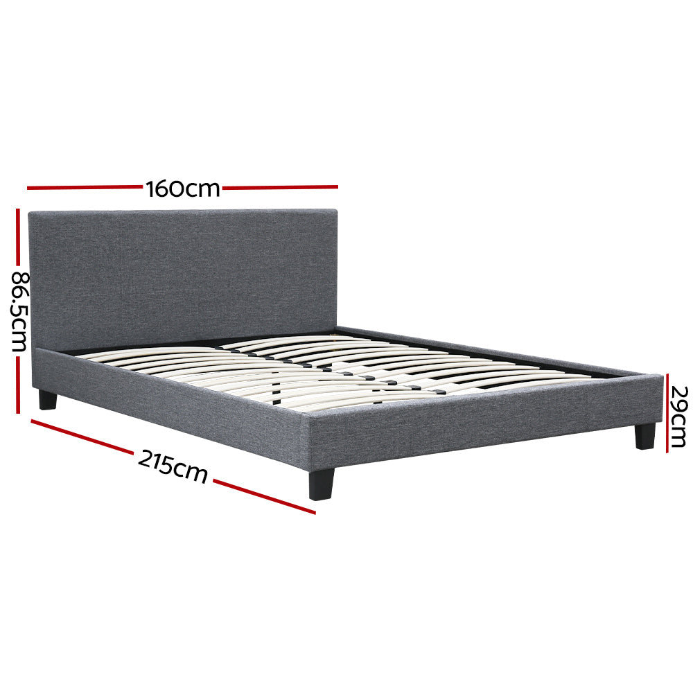 Artiss Bed Frame Queen Size Grey NEO-1