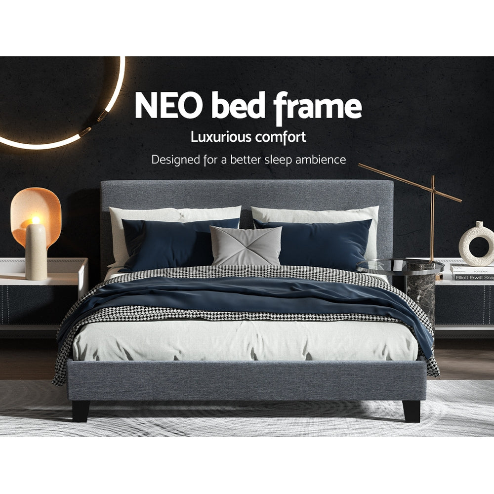 Artiss Bed Frame Queen Size Grey NEO-3