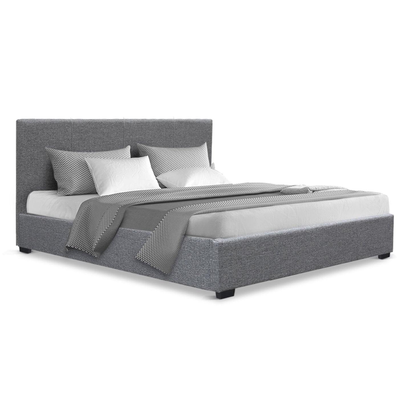 Artiss Bed Frame Double Size Gas Lift Grey NINO-0