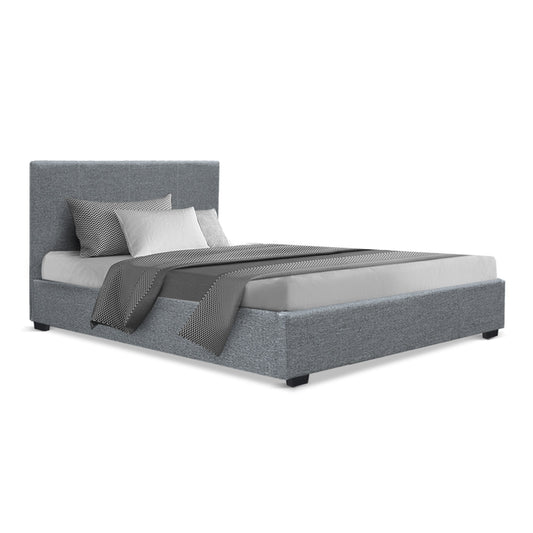 Artiss Bed Frame King Single Size Gas Lift Grey NINO-0