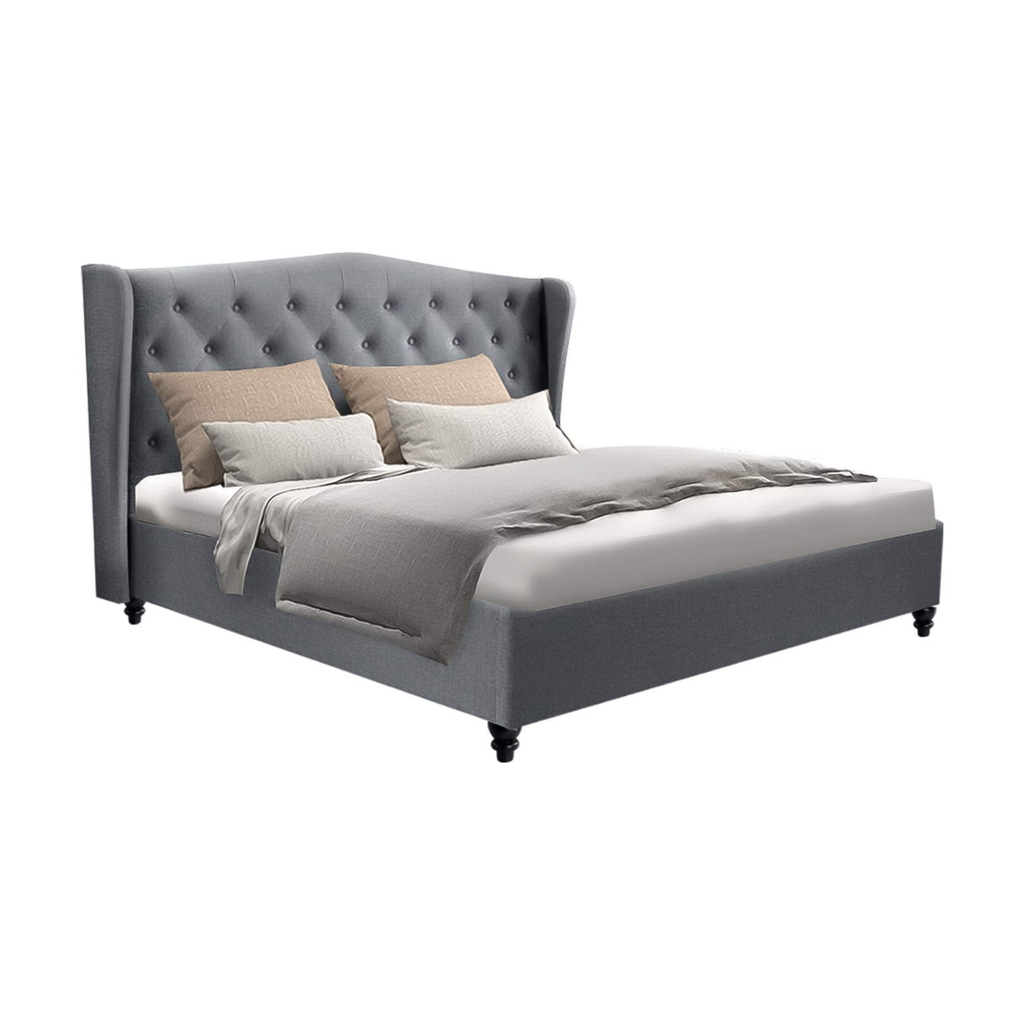 Artiss Bed Frame Double Size Grey PIER-0