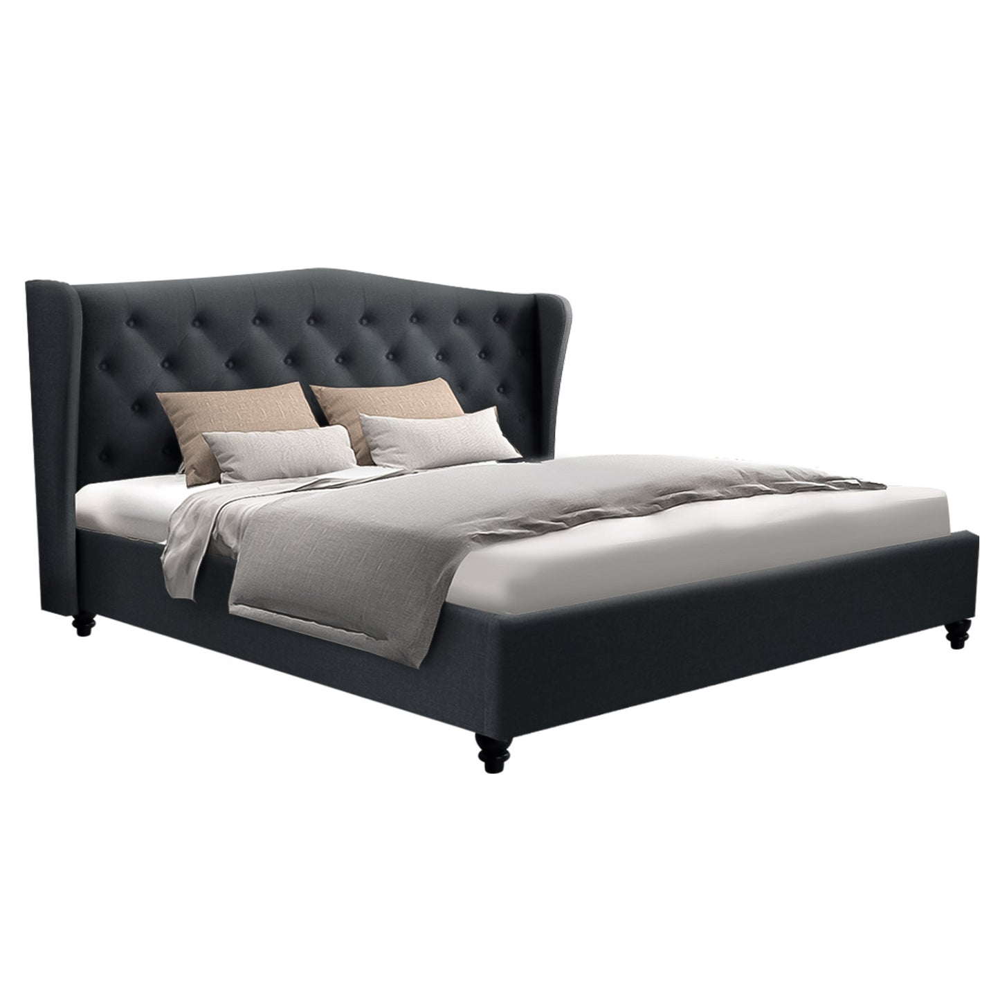 Artiss Bed Frame King Size Charcoal PIER-0