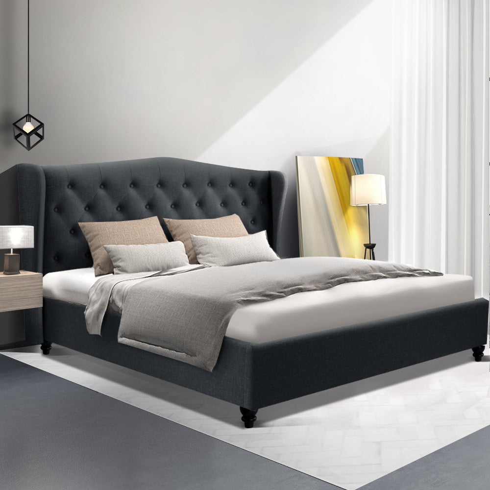 Artiss Bed Frame King Size Charcoal PIER-7