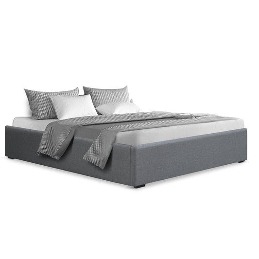 Artiss Bed Frame Double Size Gas Lift Base Grey TOKI-0