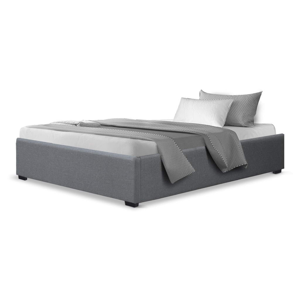 Artiss Bed Frame King Single Size Gas Lift Base Grey TOKI-2