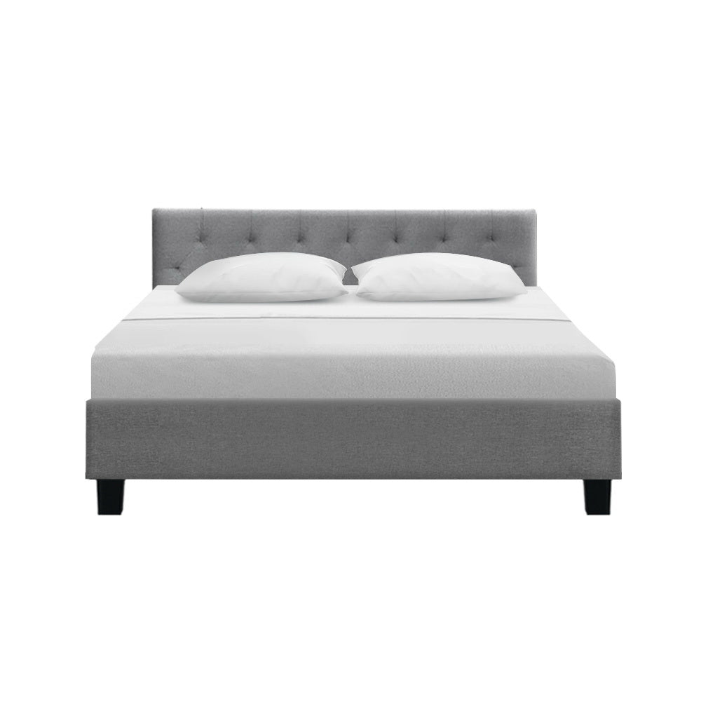 Artiss Bed Frame Queen Size Grey VANKE-2