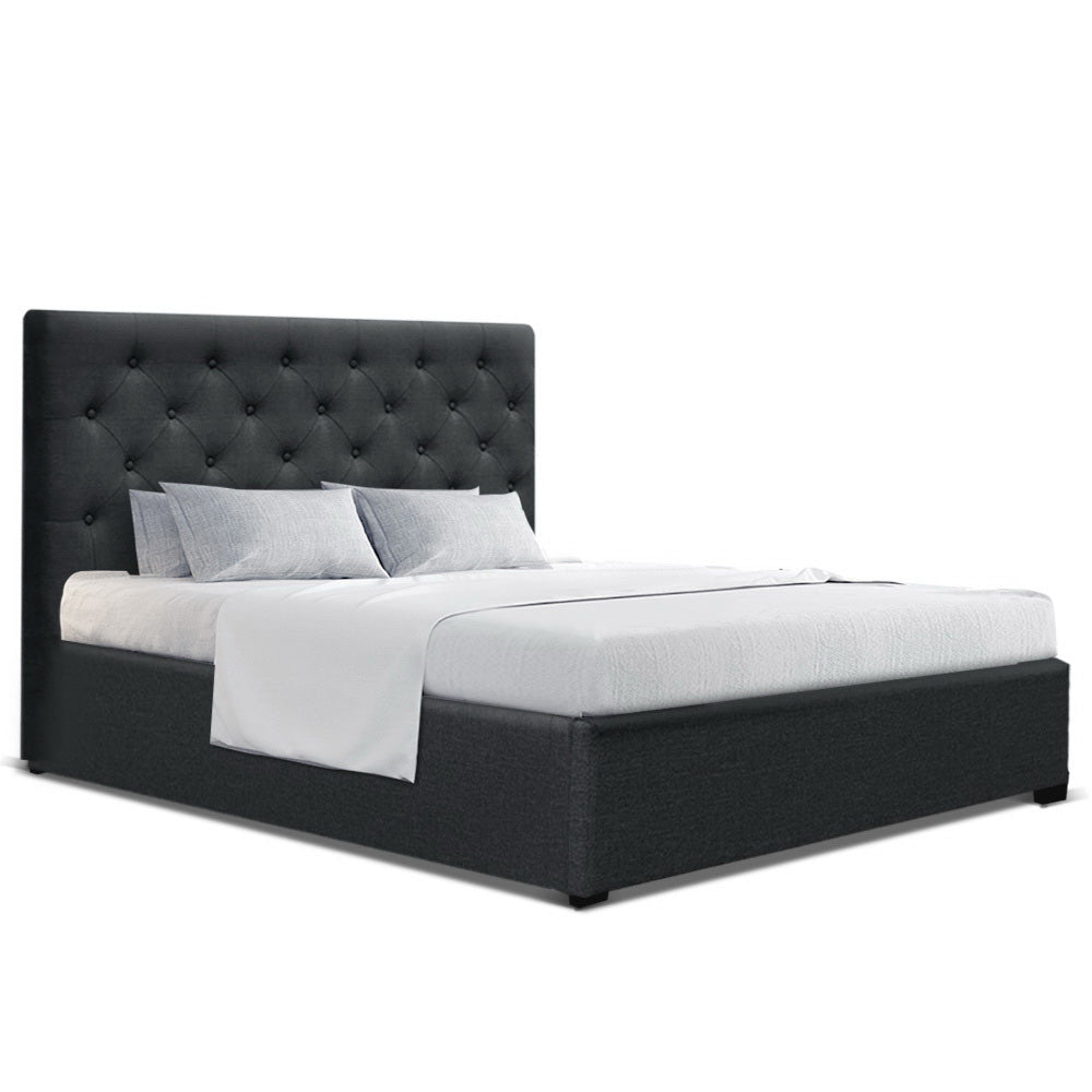 Artiss Bed Frame Double Size Gas Lift Charcoal VILA-0